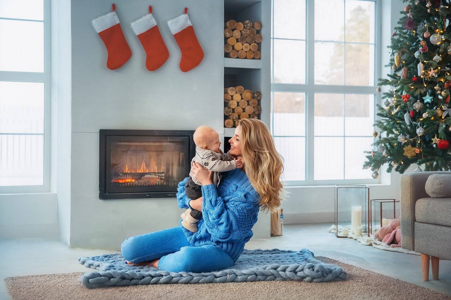 Дом, семья, рождество, ребенок, Бармина Анастасия