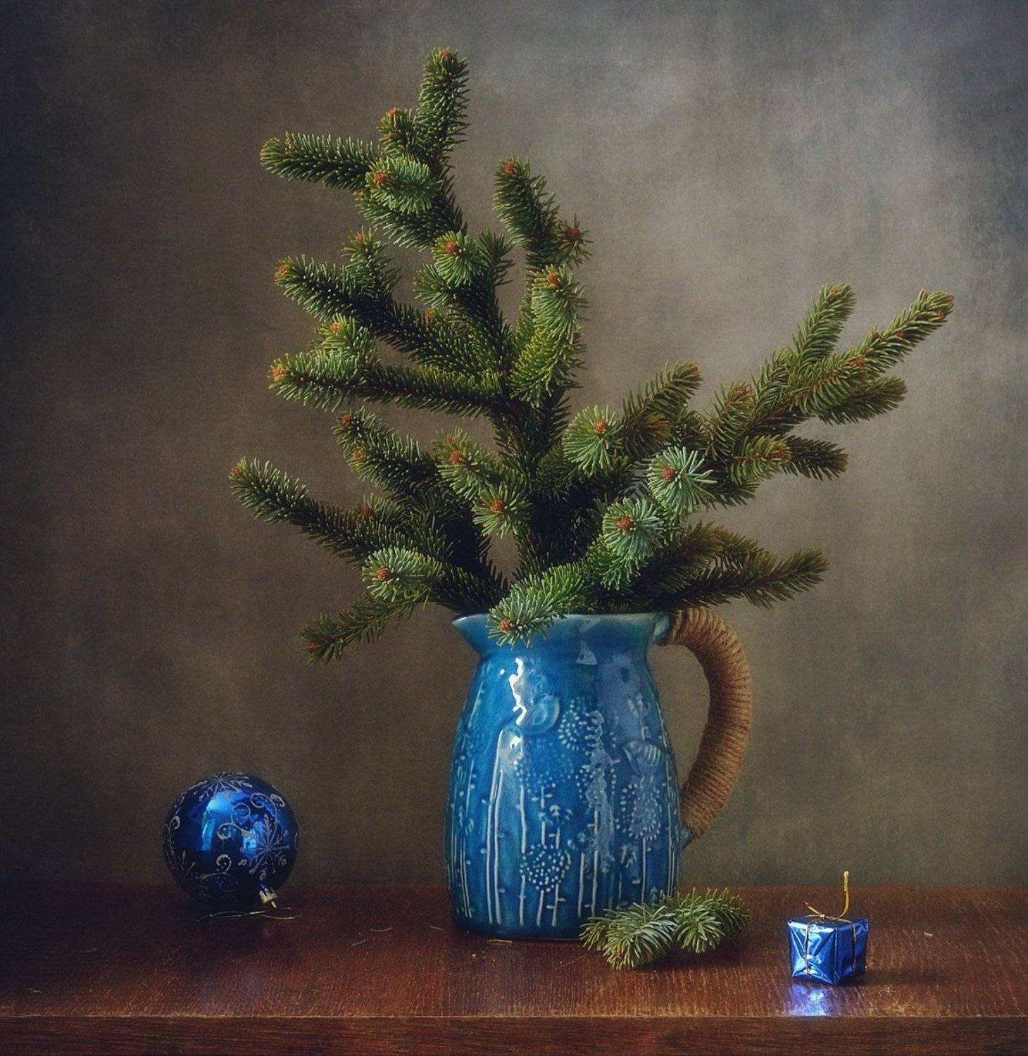 натюрморт,кувшин,елка,праздник,новый год, Наталия К