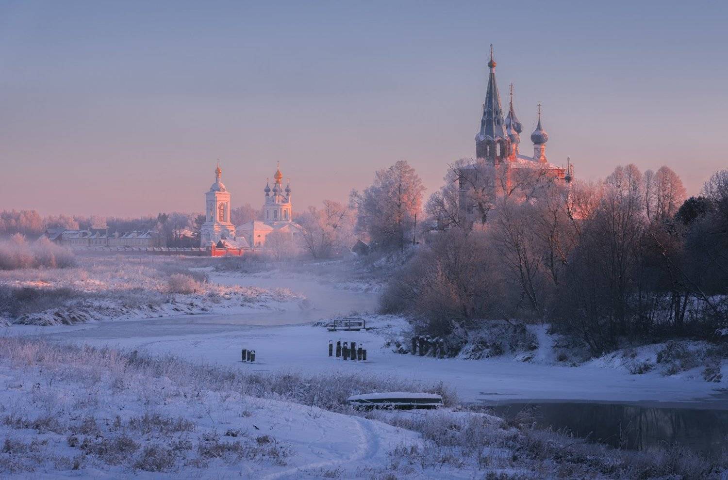 утро, рассвет, природа, туман, река,дунилово, Виталий Левыкин