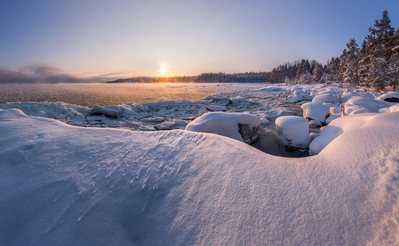 зимняя ладога, ладожское озеро, карелия, шхеры, лед, Арсений Кашкаров