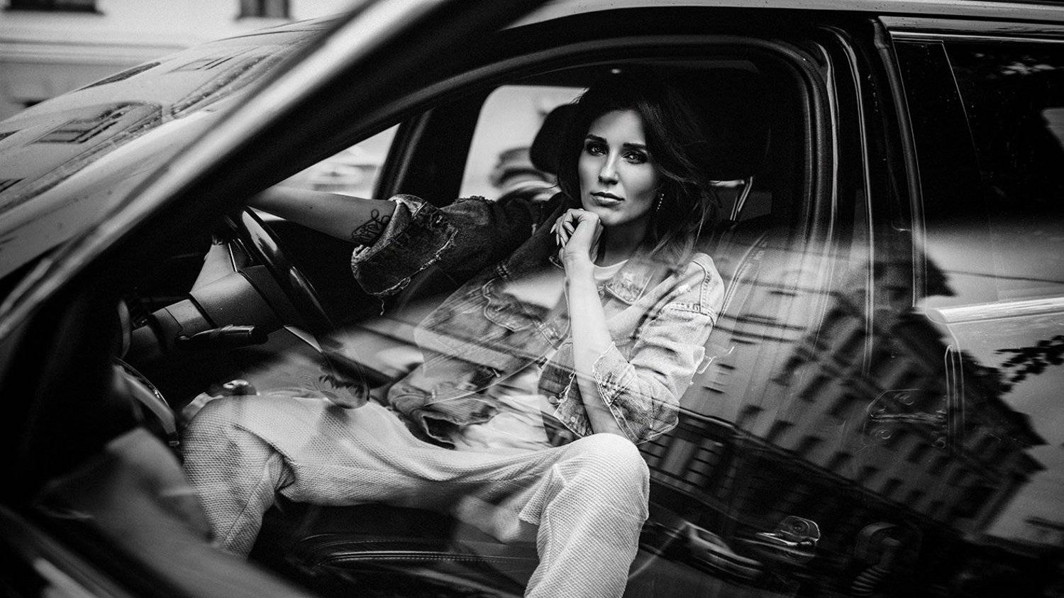 портрет, авто, девушка, красота, Тина Рузина