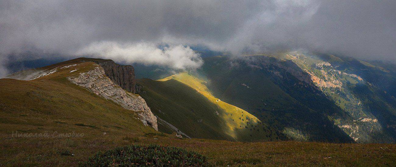 кавказ горы облака, Николай Стюбко