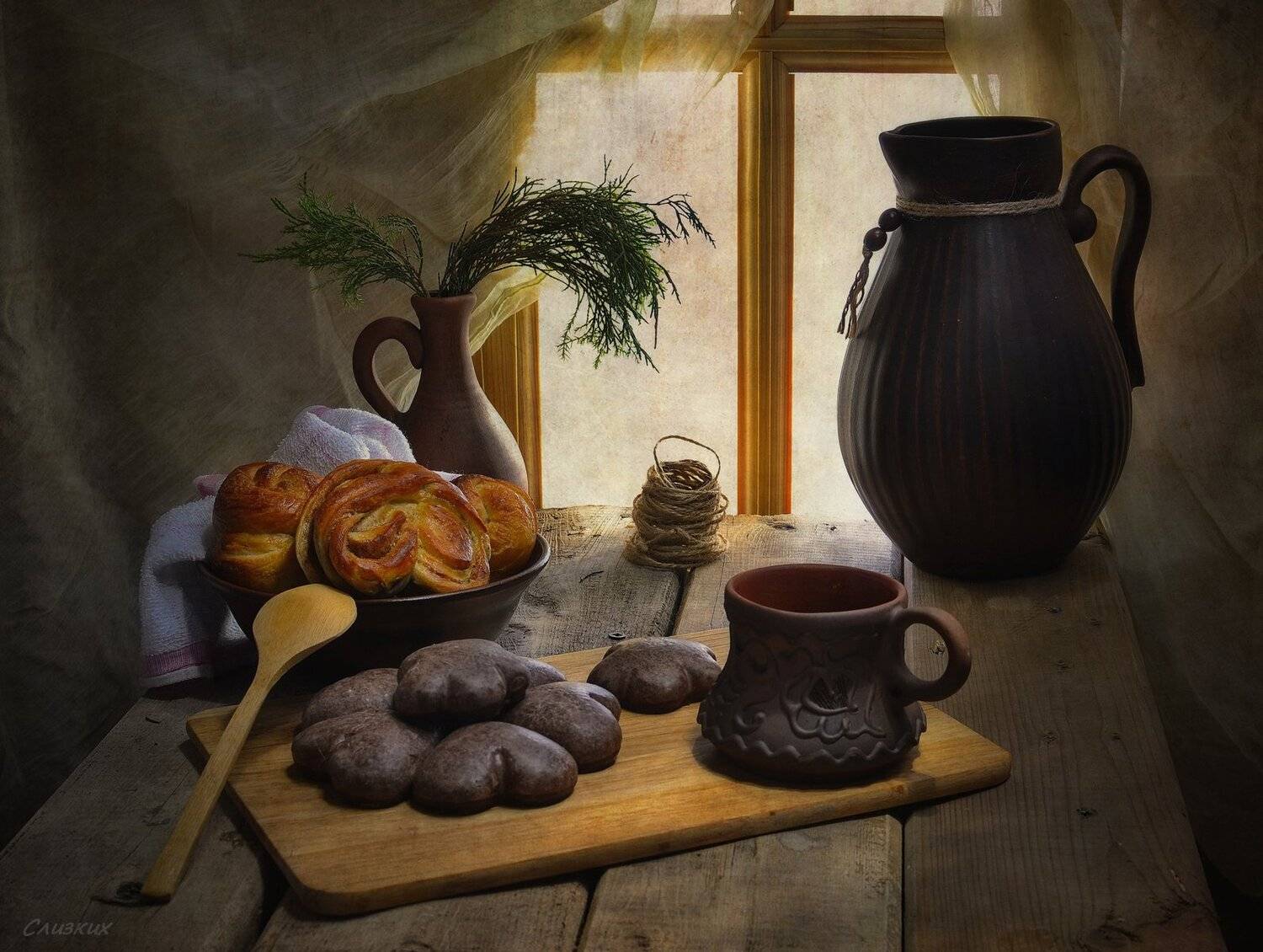 натюрморт,настроение,композиция,плюшки,пряник, Инаида