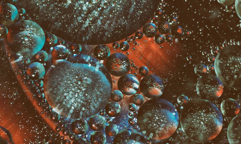 макро, вода, масло, абстракция, macro, water, oil, abstraction, Масляный космос фото превью