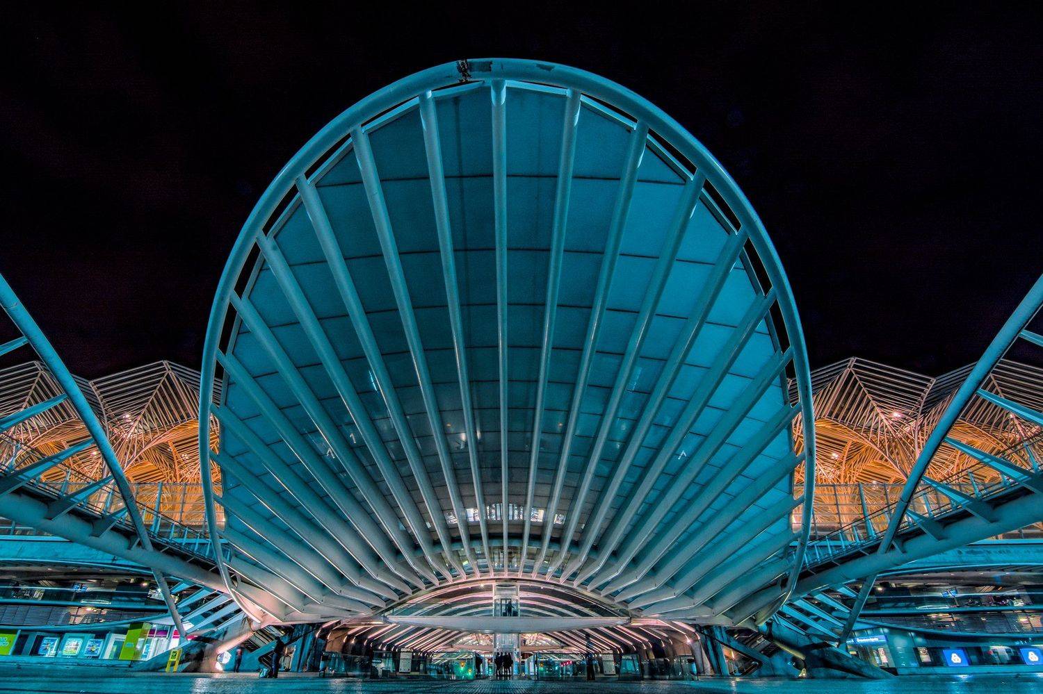 architecture, portugal, lisbon, station, metro, train, bus, lights, nightscape, city, Antonio Coelho