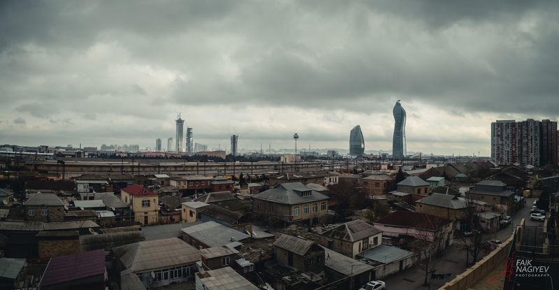 Контрастная Панорама города фото превью