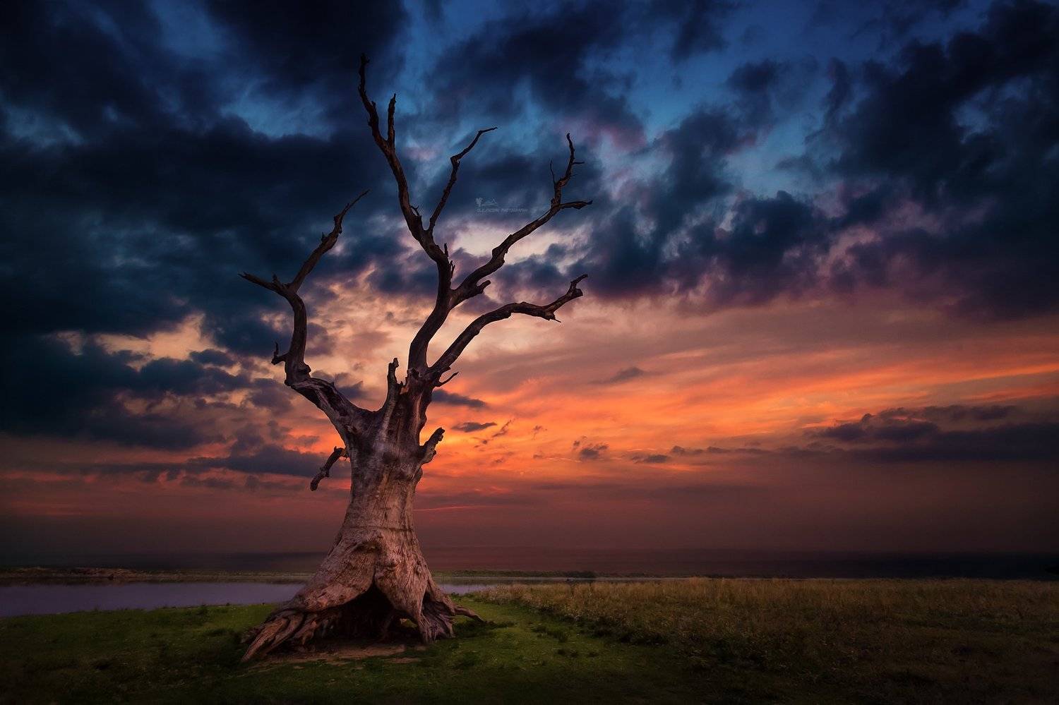 river, morning, sunrise, bridge, nature, sun, sky, myanmar, Pawel Olejniczak