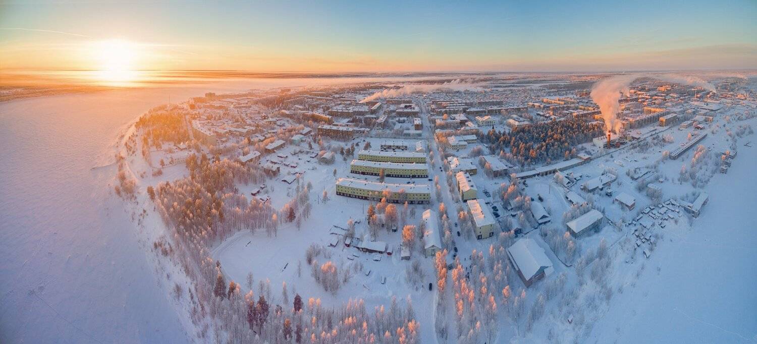 печора,солнце,зима, Игорь Подобаев