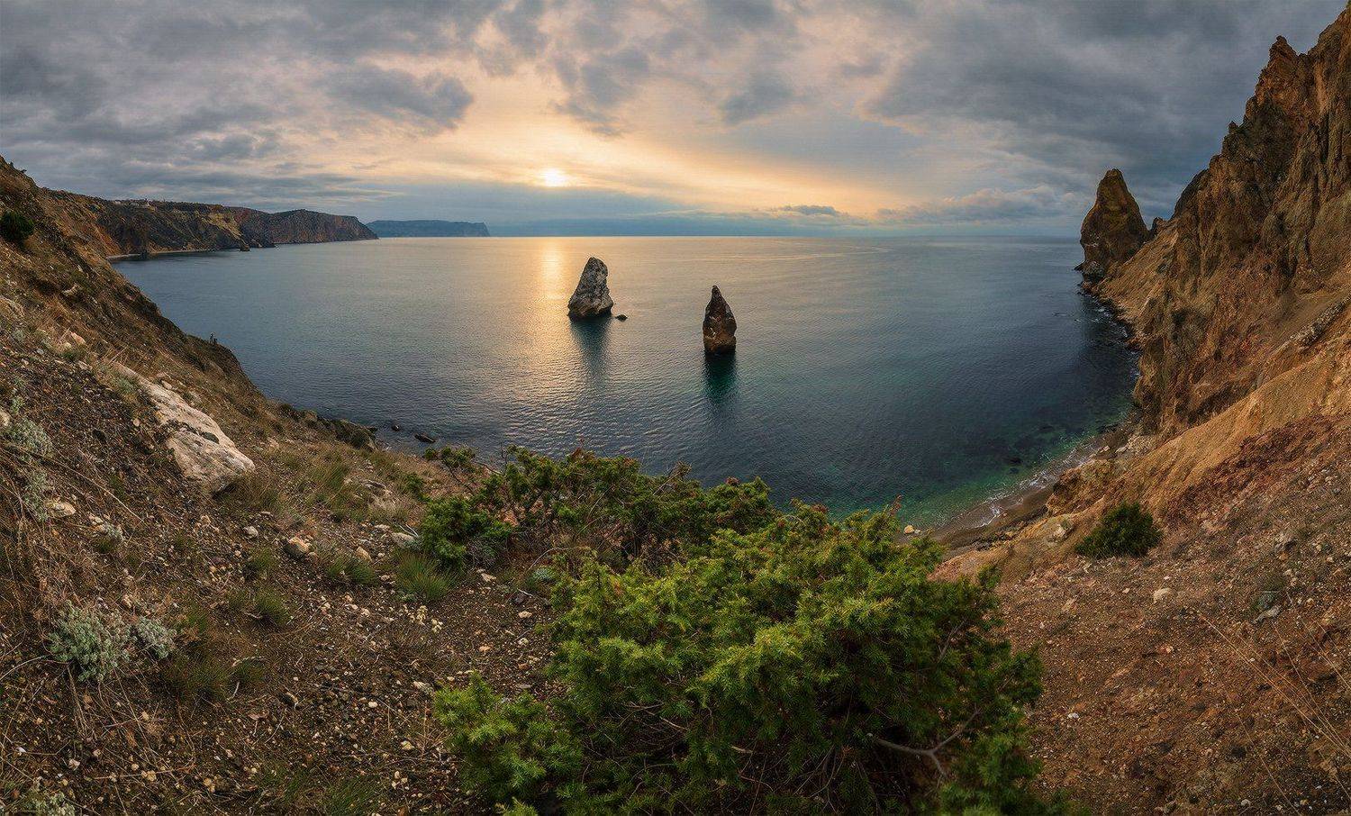 крым севастополь фиолент орест пилад январь утро, Николай Мысливцев