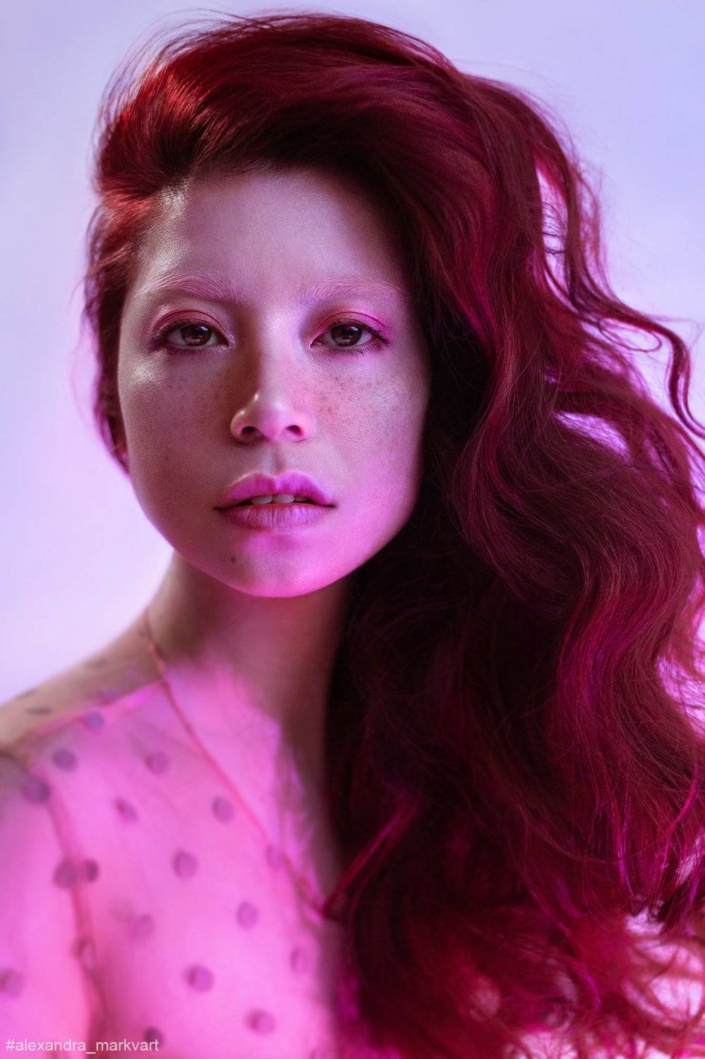 Цветной свет, портрет, девушка, бьюти, рыжие волосы, фэшн,Color light, portrait, girl, beauty, red hair, fashion, Александра Маркварт