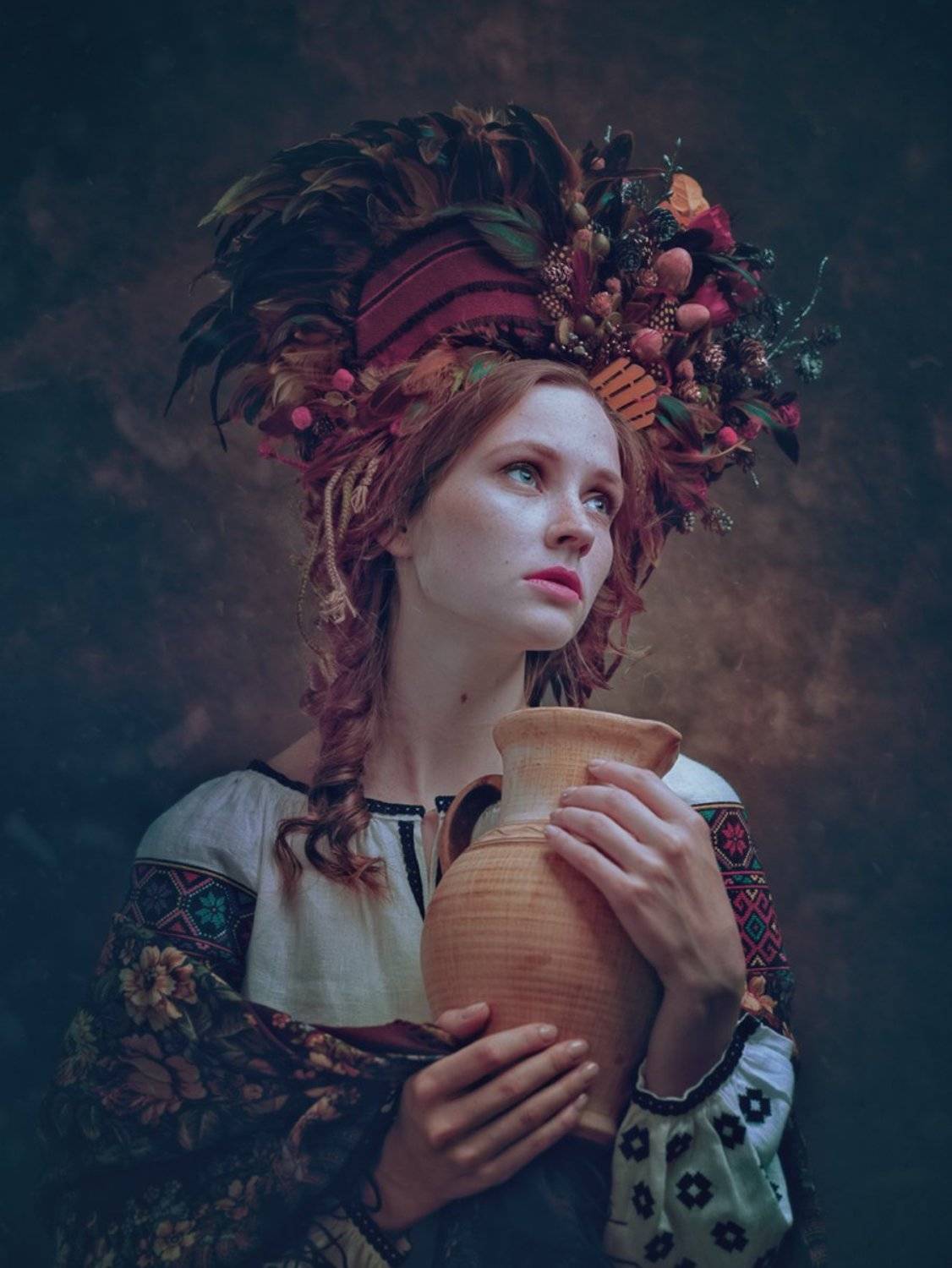 девушка, портрет, портрет девушки, женщина, женский портрет, характер, романтика, этно, народные мотивы, ethnic, woman, girl, female, portrait, style, adult, Дмитрий Толоконов