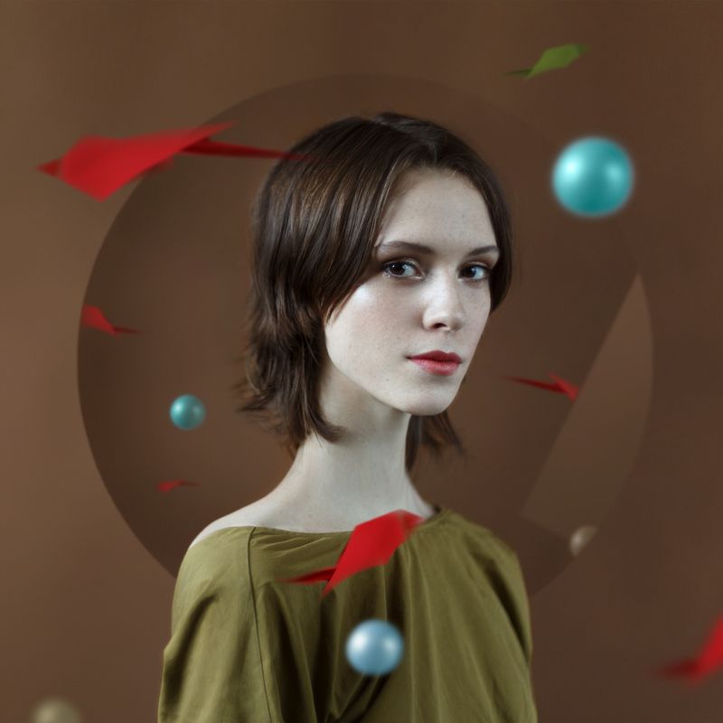 арт, девушка, портрет, студия, свет Line фото превью