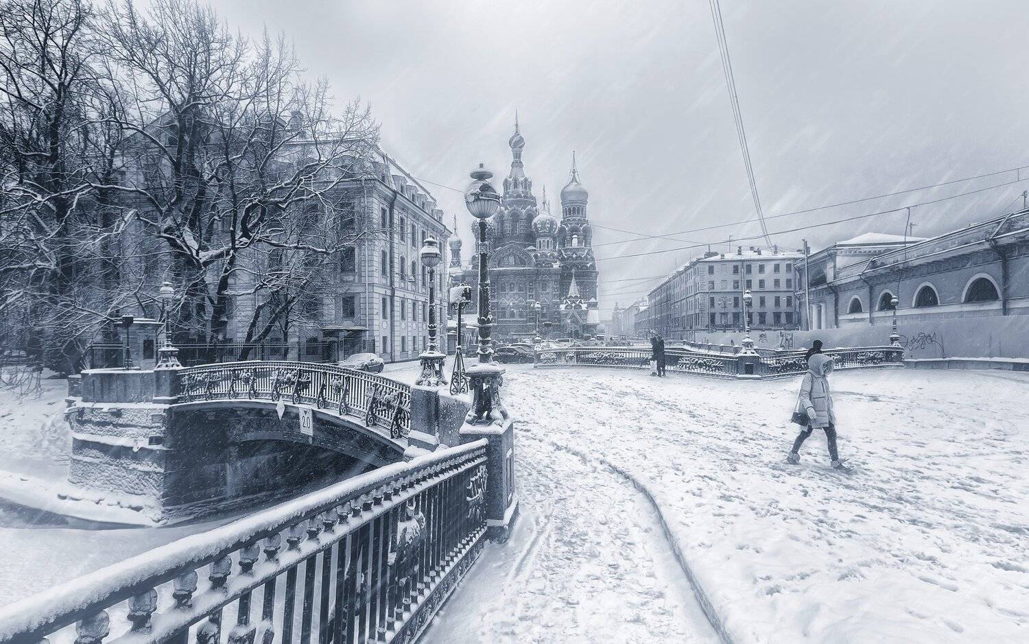 город,зима,снег,люди,снегопад, Тамара