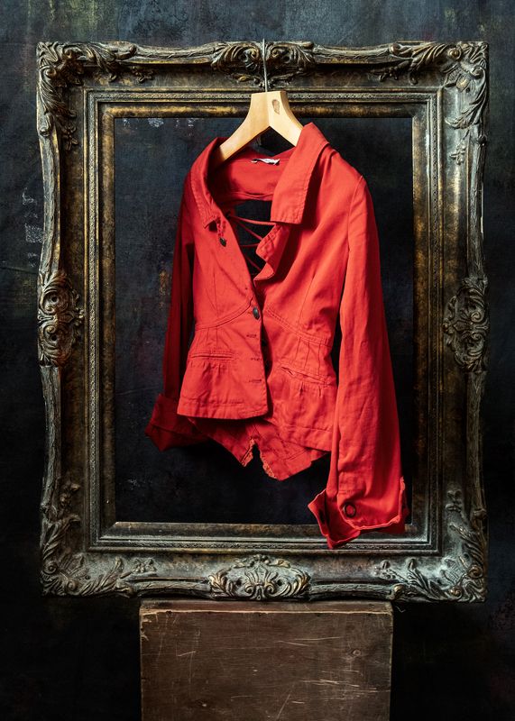 портрет, пиджак, красный, рама Портрет пиджака фото превью
