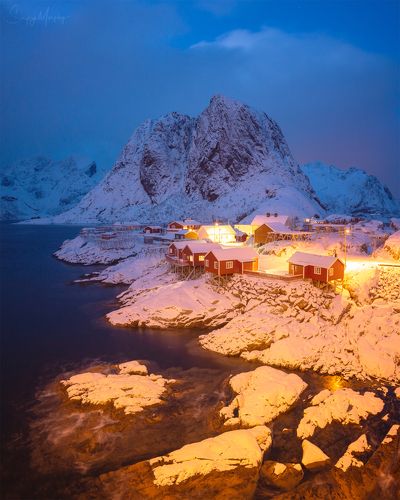 Classic view. Hamnoy. Lofotens.