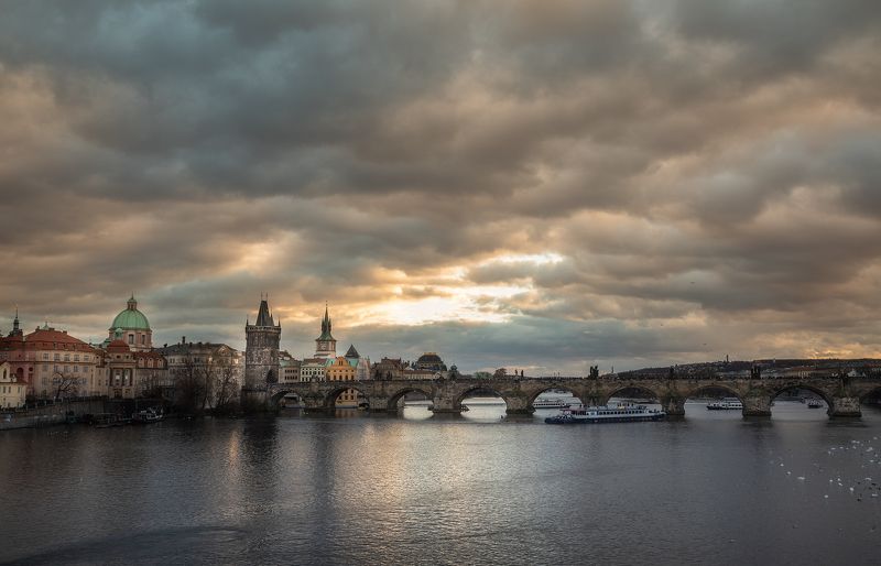 прага, город, архитектура, cityscape, praha Вечерняя Прага фото превью