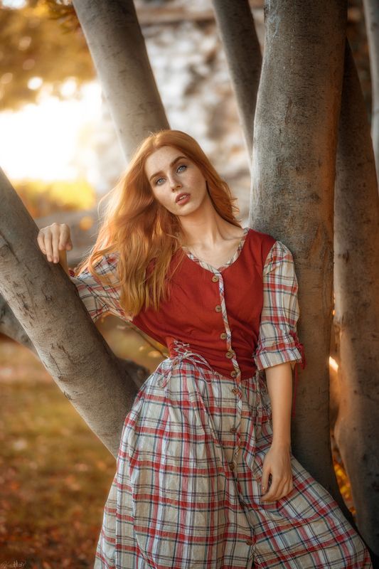beauty, beautiful, natural, light, sunset, autumn, redhair, ginger, freckles, eyes, pretty, face, sunlight, nikon, 85mm, Christine фото превью