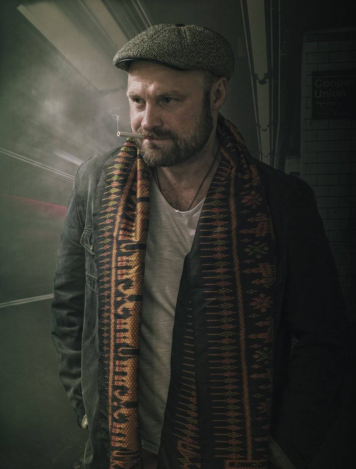 man, one, alone, loneliness, ny, cooper station, us, male, portrait, evening, night, city, urban, subway, alone in the city, city, big apple, underground, Дмитрий Толоконов