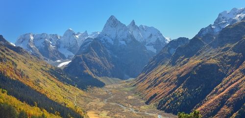 Осень в горах Кавказа,Клухор