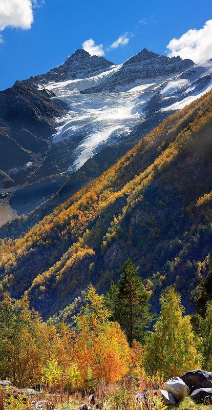 кбр, баксанское ущелье, приэльбрусье, когутай, горы, облака осень на Когутае фото превью