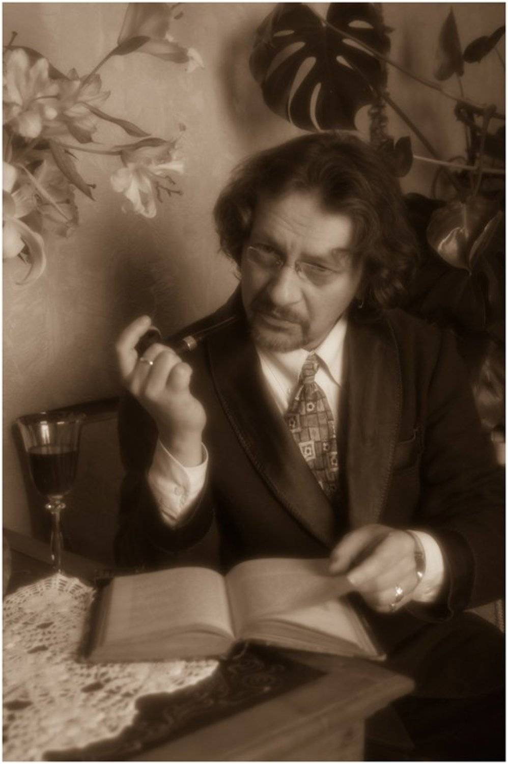 чтение, генриха, гейне, портрет, художник, антон, жанович, Александр Абалихин