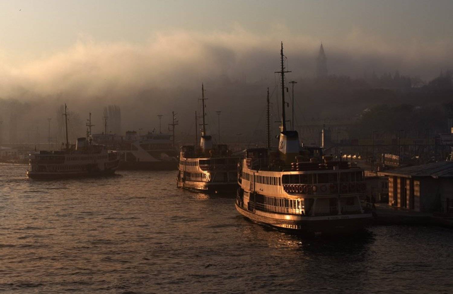 foggy, city, mustafa yagci