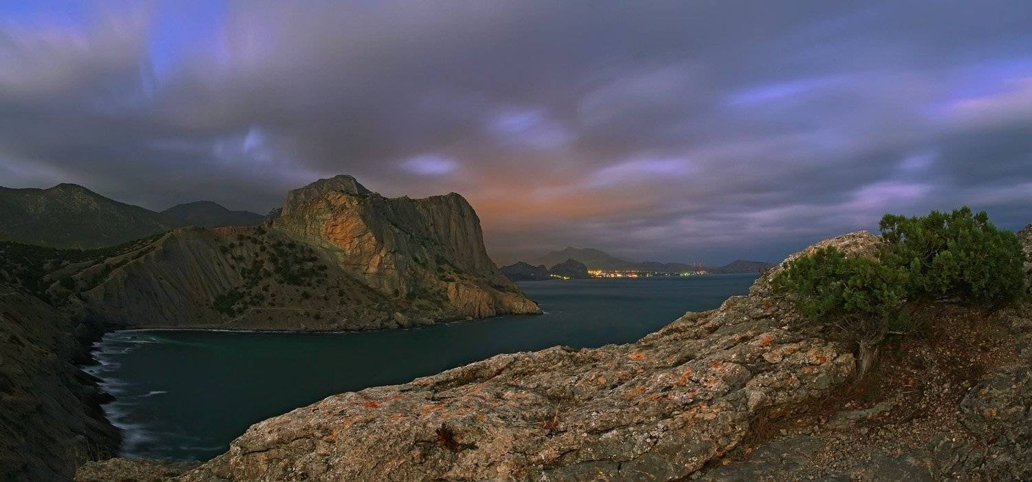 крым,  небо, облака, свет, вечер, осень, пейзаж, природа, море, новый свет, мыс, берег,, Сергей Шульга