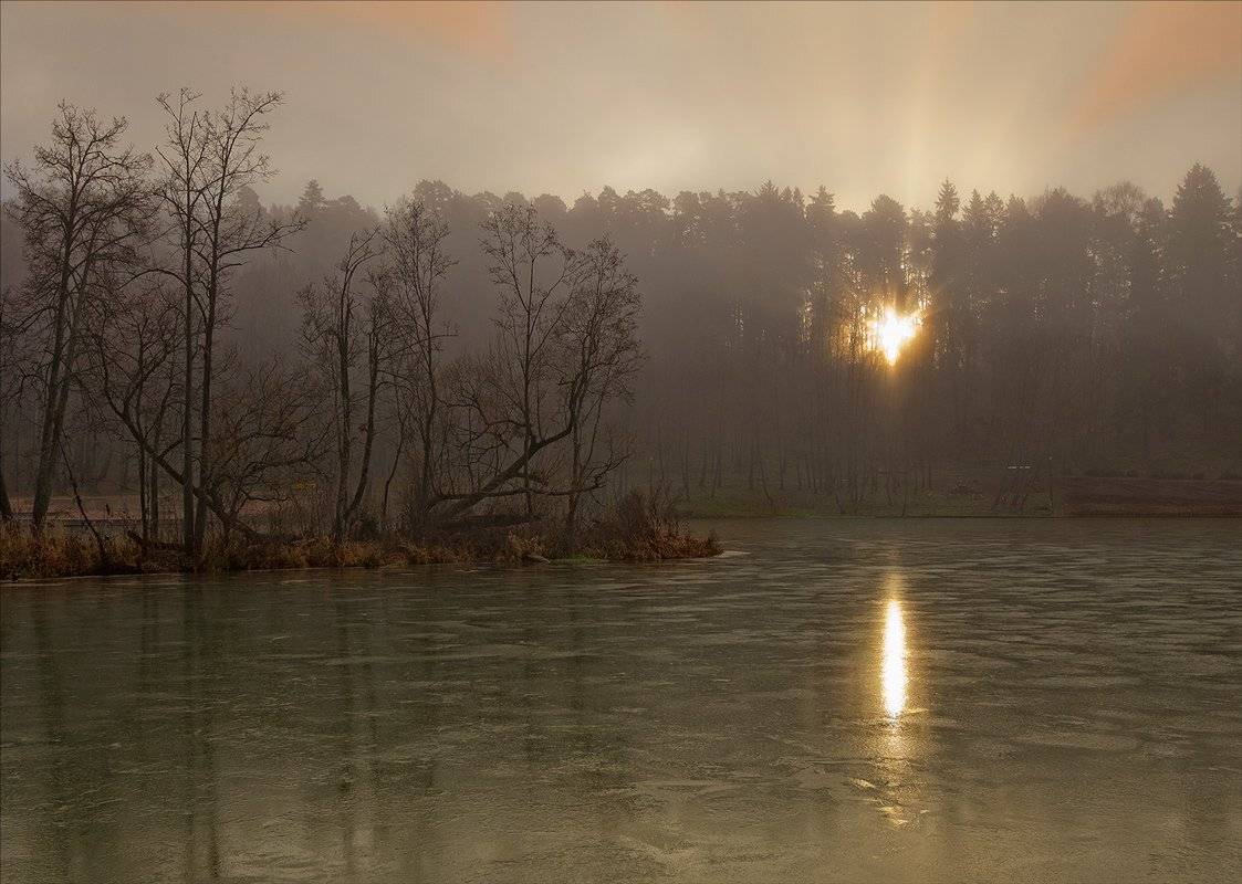 ноябрь, озеро, лед, Сергей