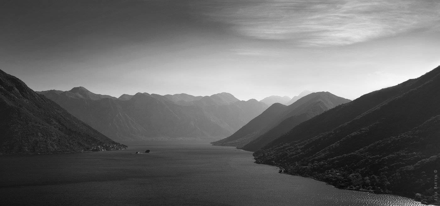 черногория, боко-которский, залив, закат, Alexander Martynov