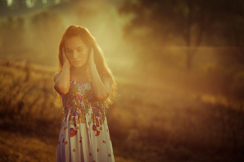 портрет, девушка, рассвет, гелиос 40 ... фото превью