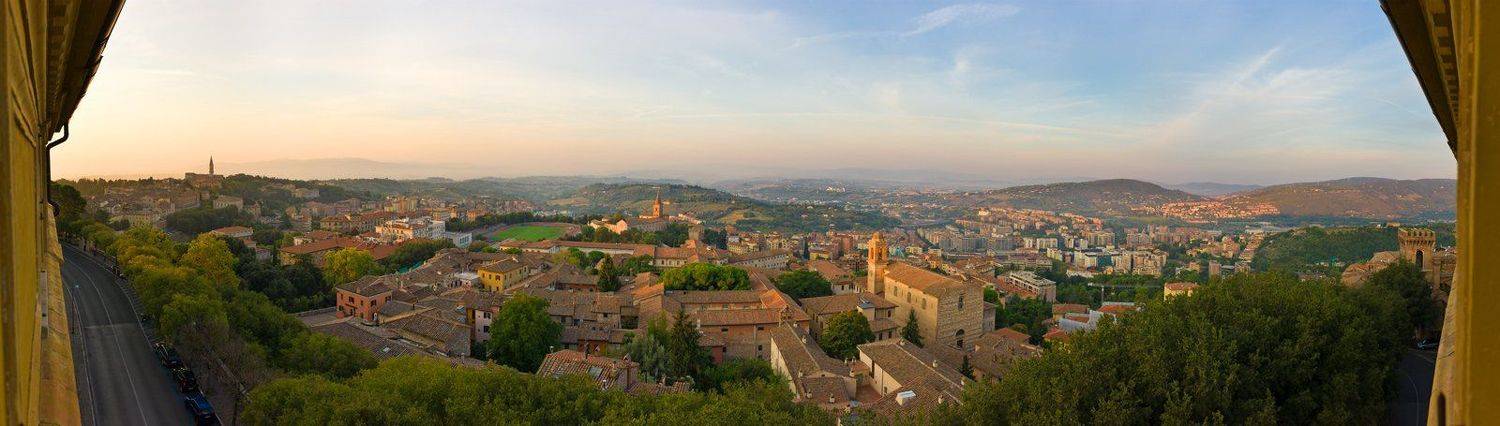 панорама, италия, перуджия, Михаил Кристев
