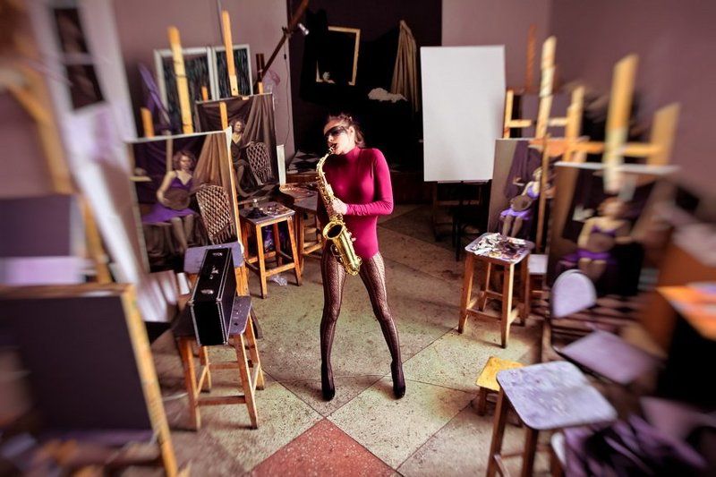 маска, fashion, саксофон saxophone and a woman фото превью