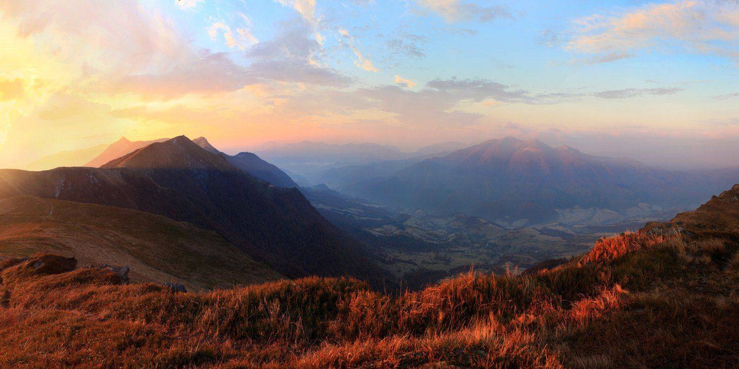 рассвет., карпаты., Юрий Cазин