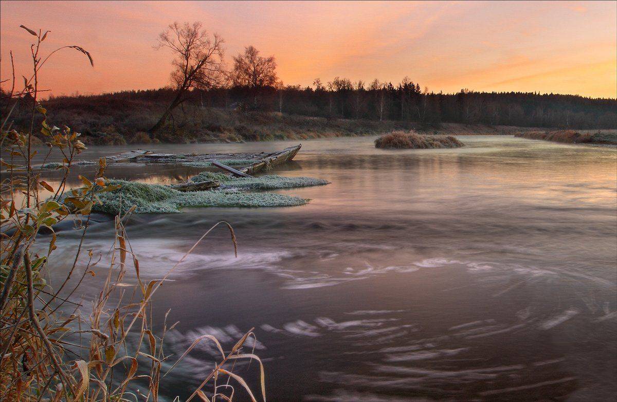 утро, мороз, река, Сергей