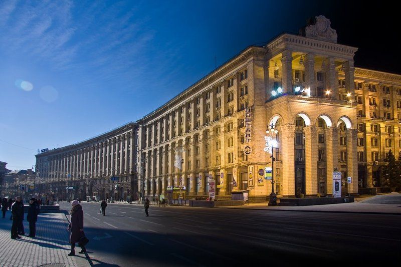 киев, коллаж День и Ночь Хрещатик фото превью
