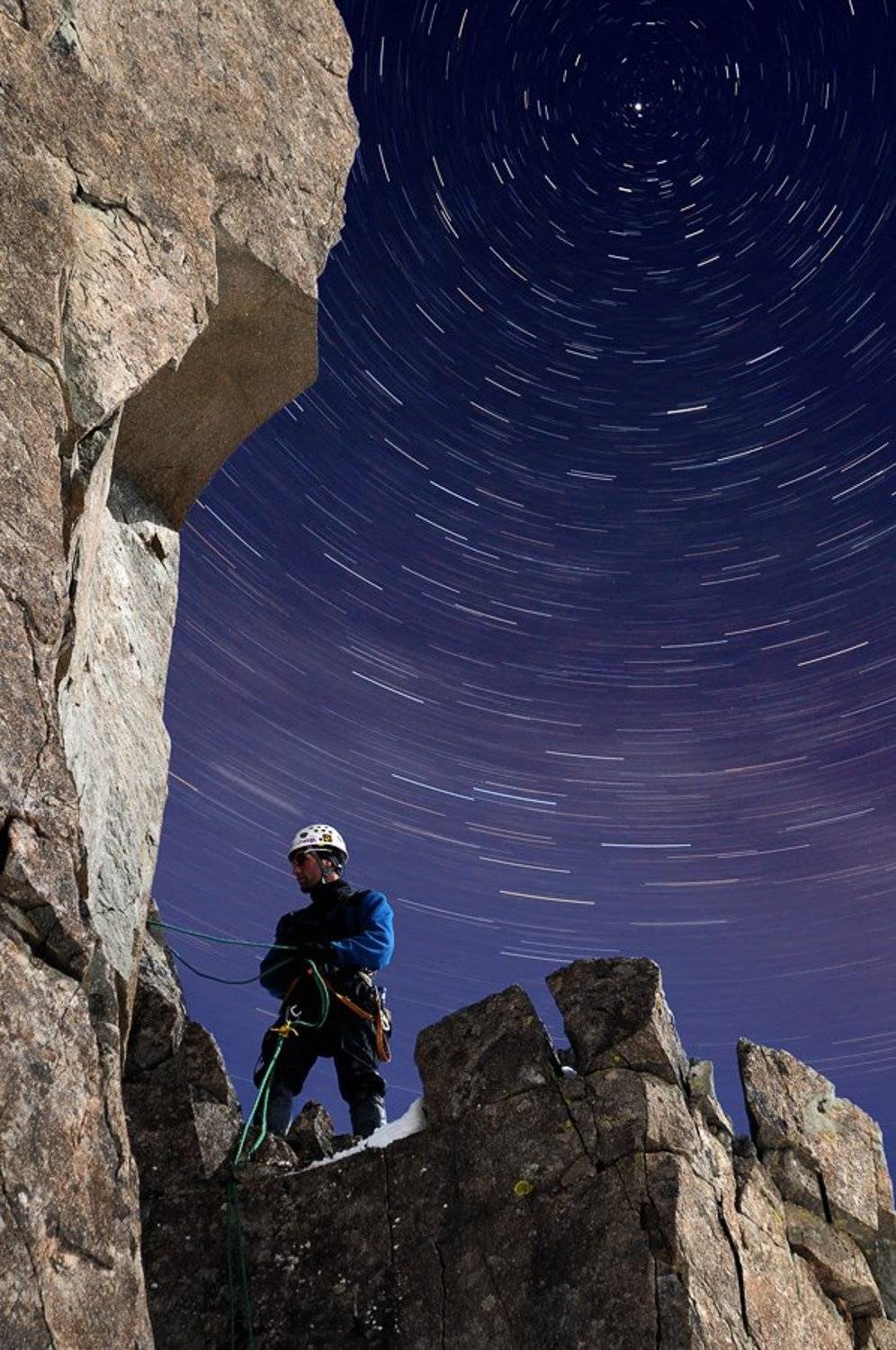 горы, снег, скалы, камни, небо, ночь, звёзды, астро, альпинизм, альпинист, 2011, россия, Александр Коновалов