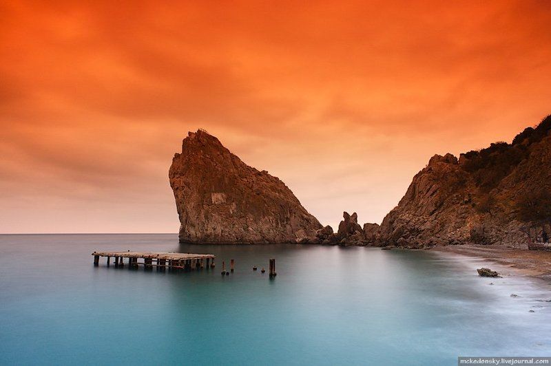 симеиз, украина. крым, море, скала, дива, небо, tobaco, cokin Разный симеиз фото превью