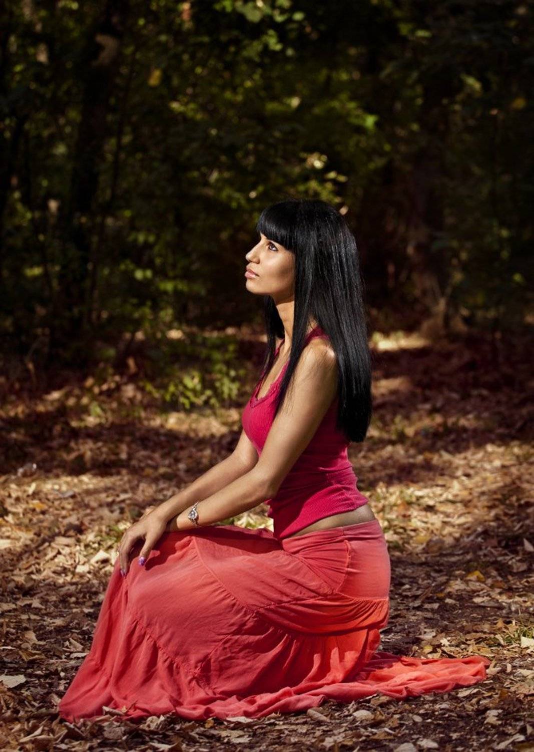 girl, portrait, forest, Иван Любенов