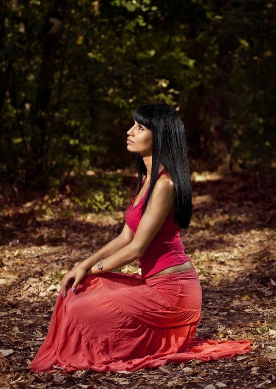 girl, portrait, forest M. фото превью