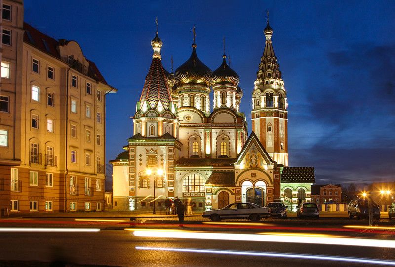 город, храм, архитектура, праздник Храм Всех Святых г. Гусев фото превью