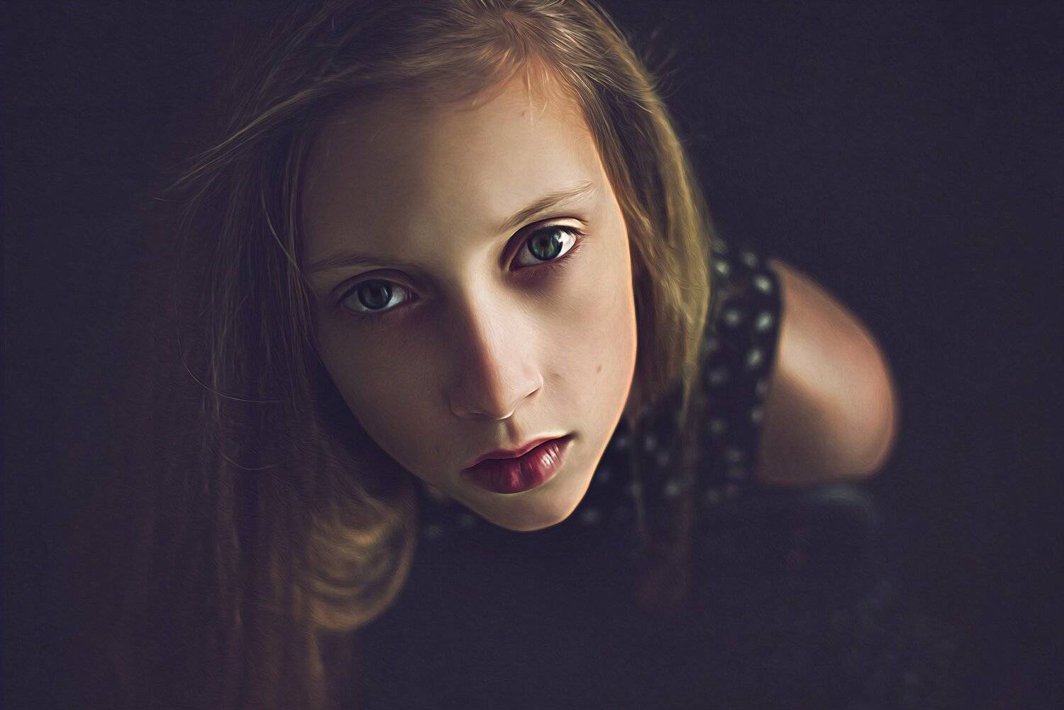 girl, portrait, eyes, look,, Anna Ścigaj