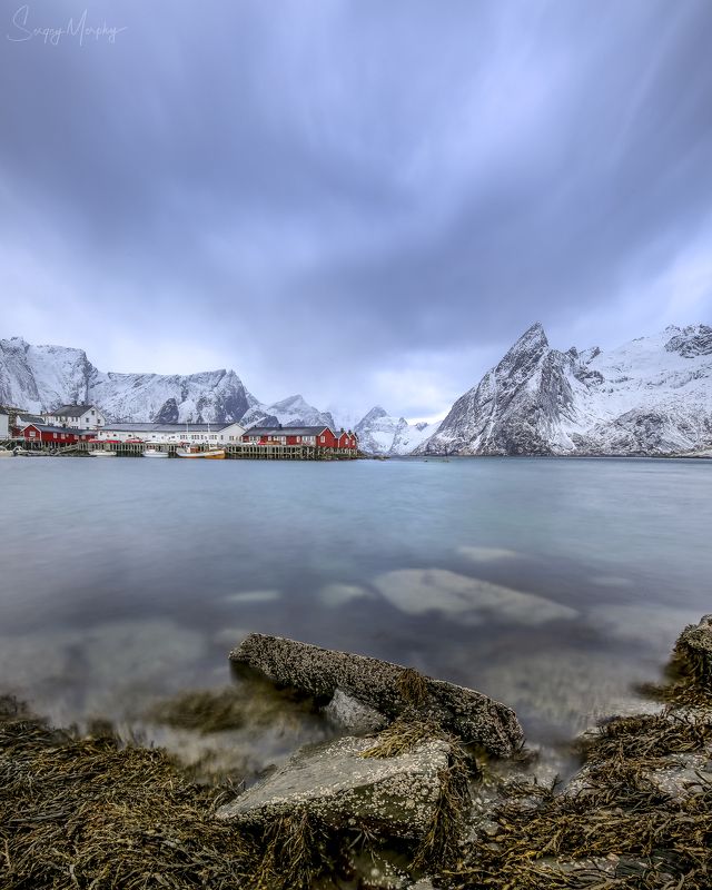 weather  hamnoy. lofotens. Harsh weather in Hamnoy. Lofotens. фото превью
