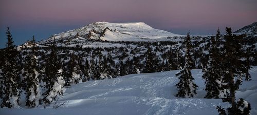Розовое утро, панорамная версия