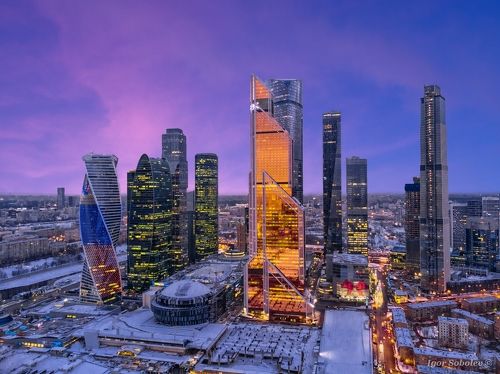 Москва-сити на закате