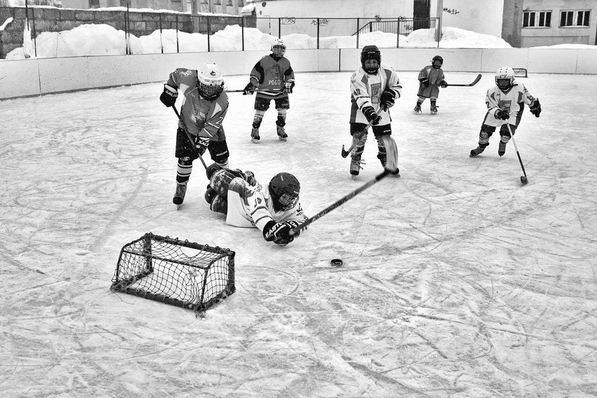 хоккей, дети, лед, игра, чб, апатиты, Николай Смоляк