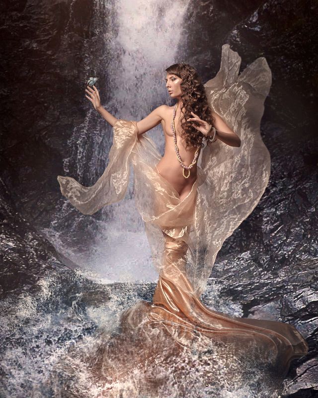 at the waterfall фото превью