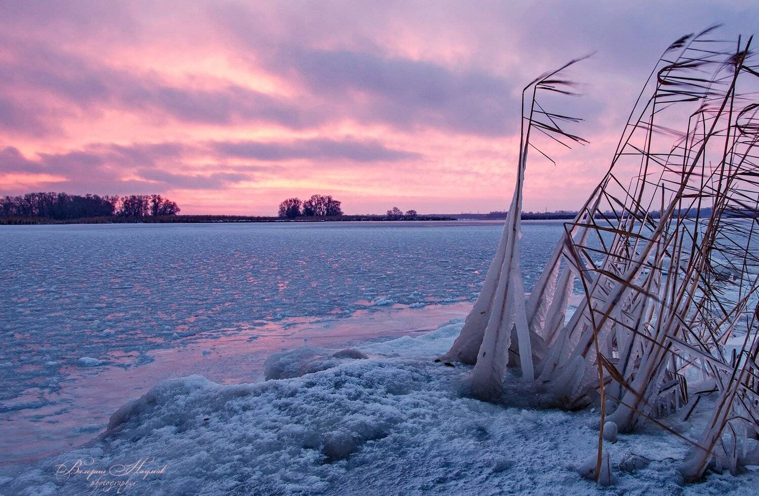 утро, рассвет, зима, снег, лёд, Валерий Наумов