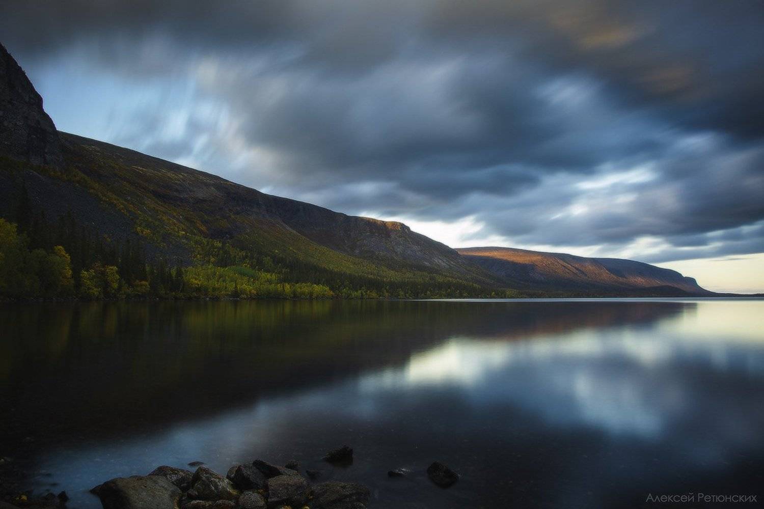 север,сейдозеро,осень,тундра,вечер,горы,, Алексей Ретюнских