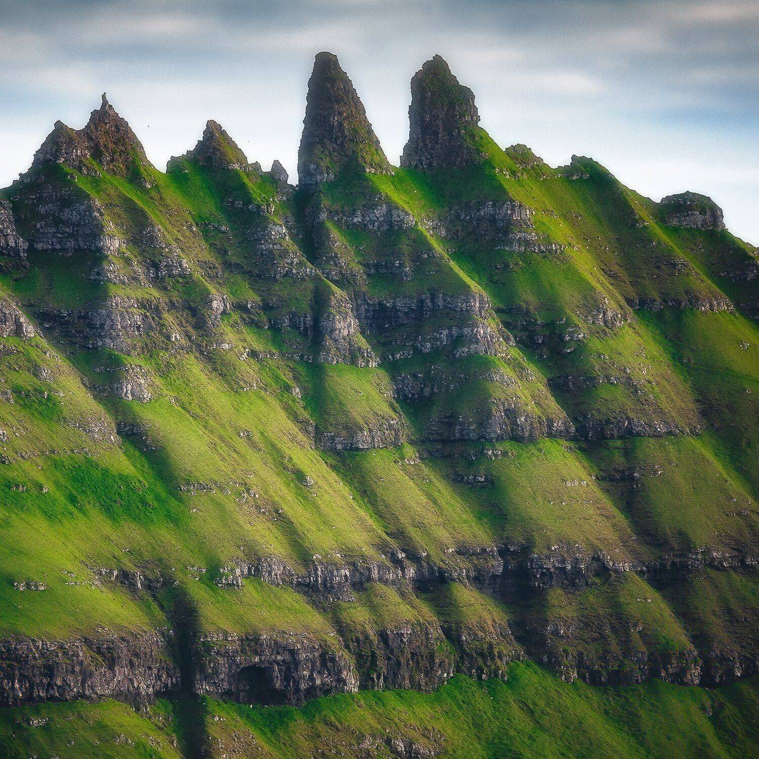 faroe, tindholmur, nikon, landscape, texture, basalt, layers, Csomai David