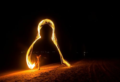 The appearance of a fiery giant.